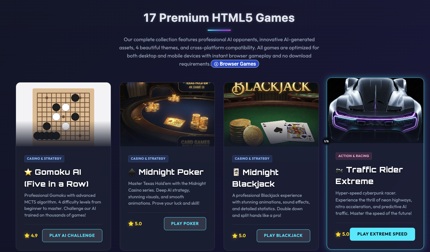 Instant Free Html Games - Screenshot 5 showing product features and functionality