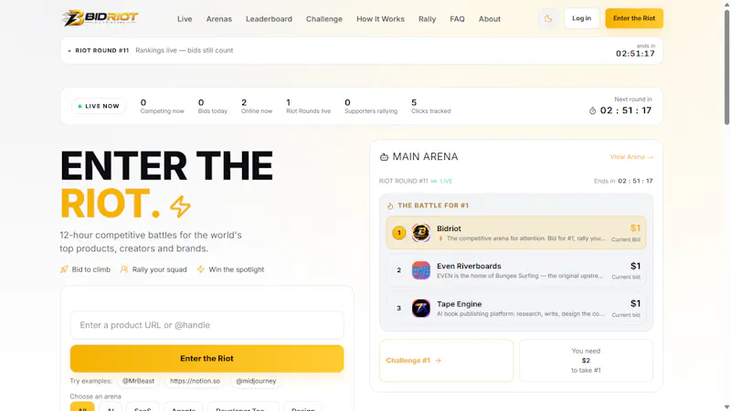 Bidriot screenshot 1