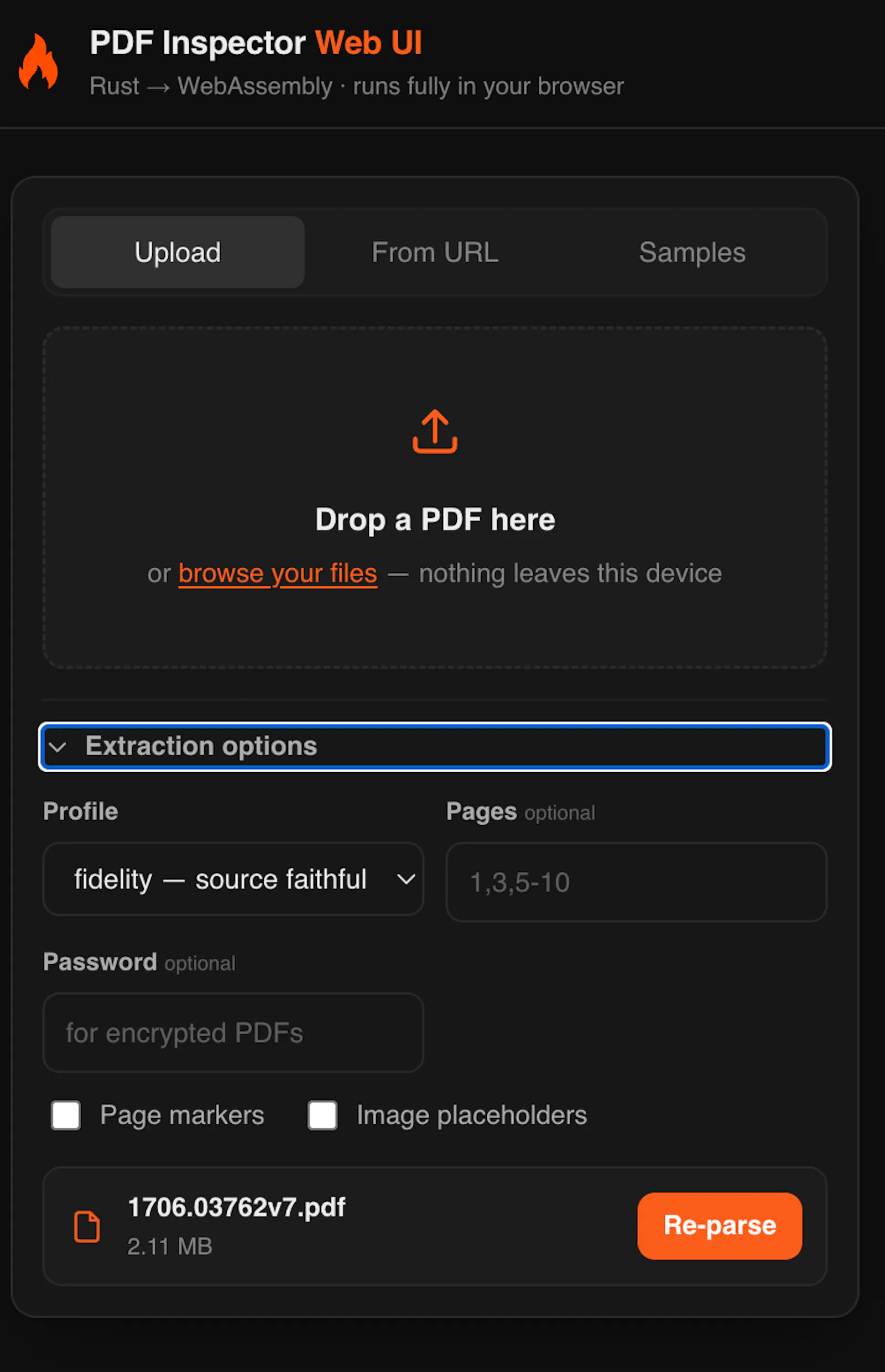 PDF Inspector Web UI screenshot 5