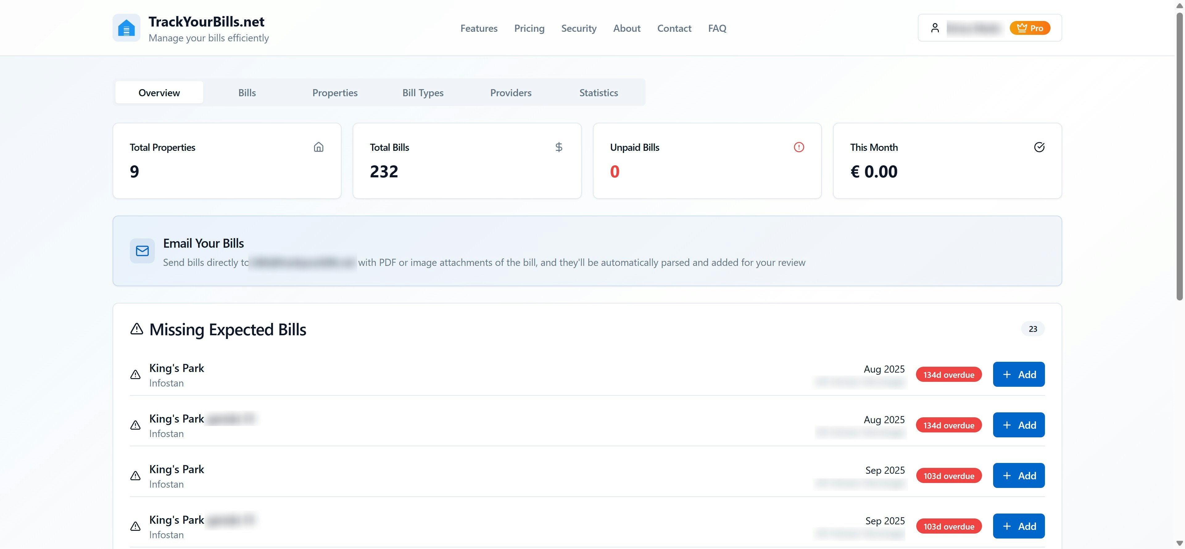 Manage Bills Across All Properties gallery image