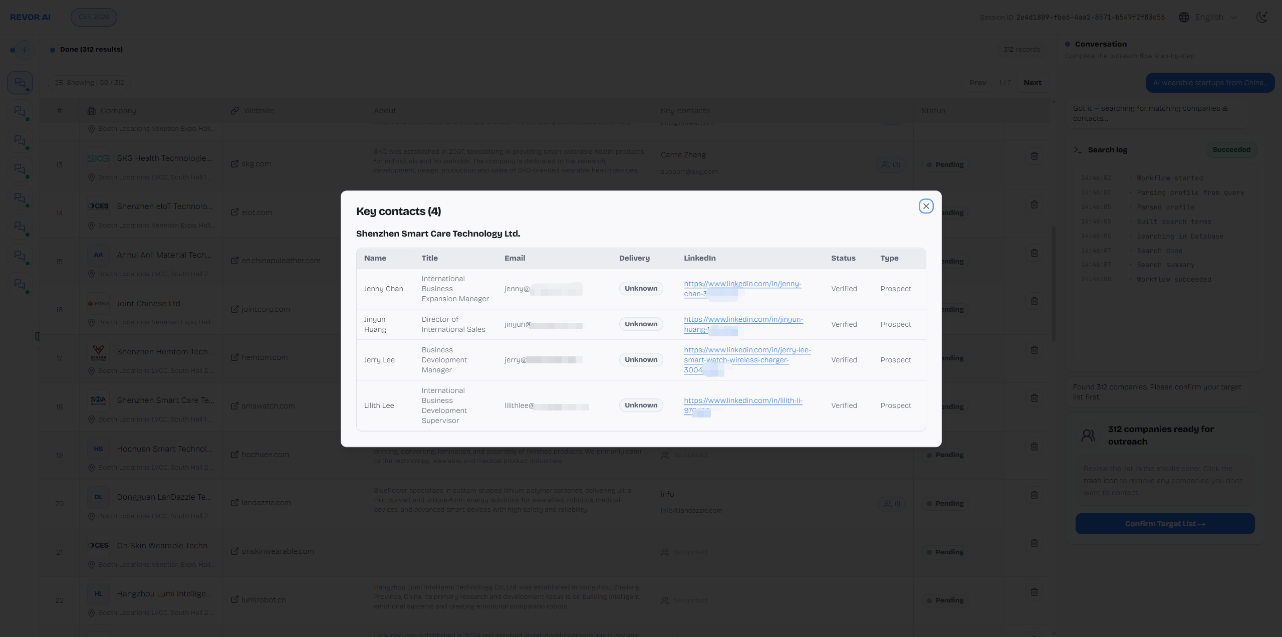 CES 2026 Outreach Agent by Revor gallery image