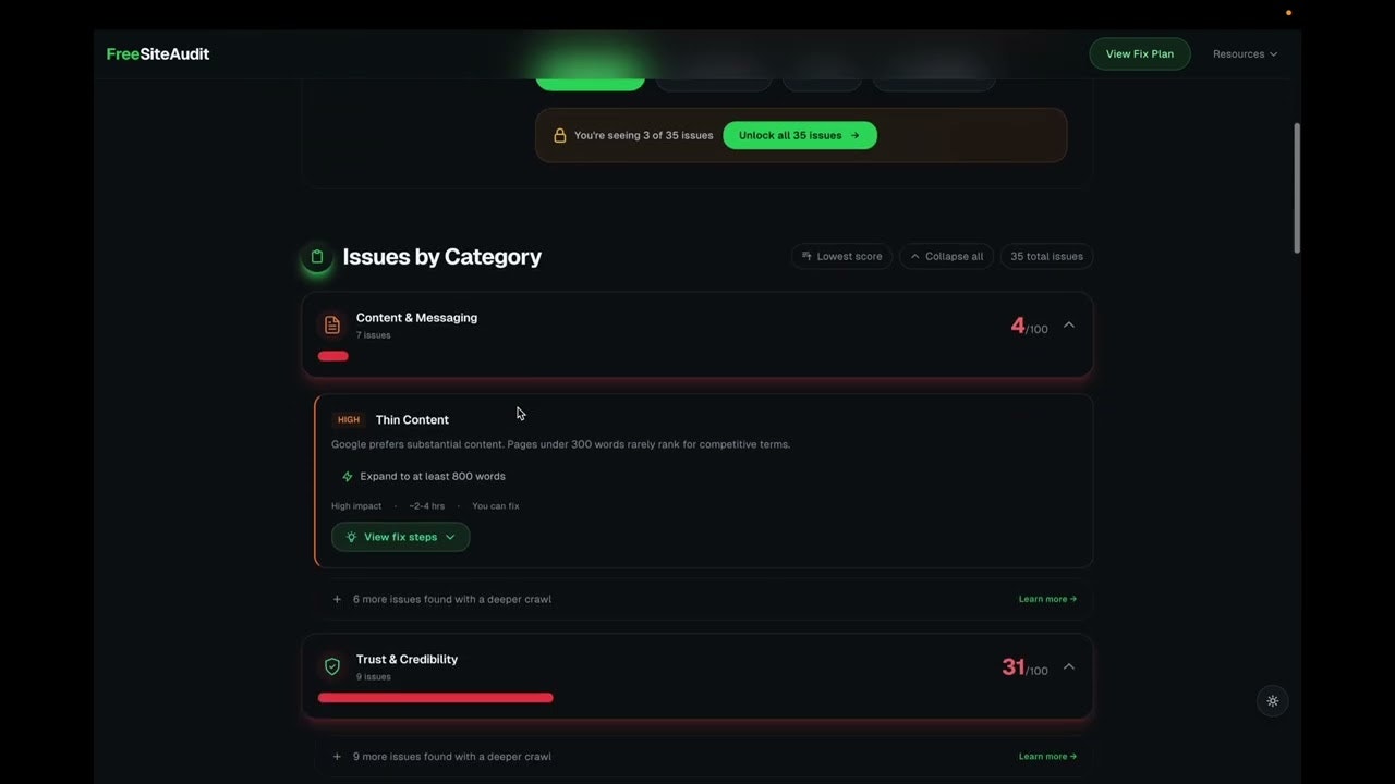 Free Site Audit gallery image
