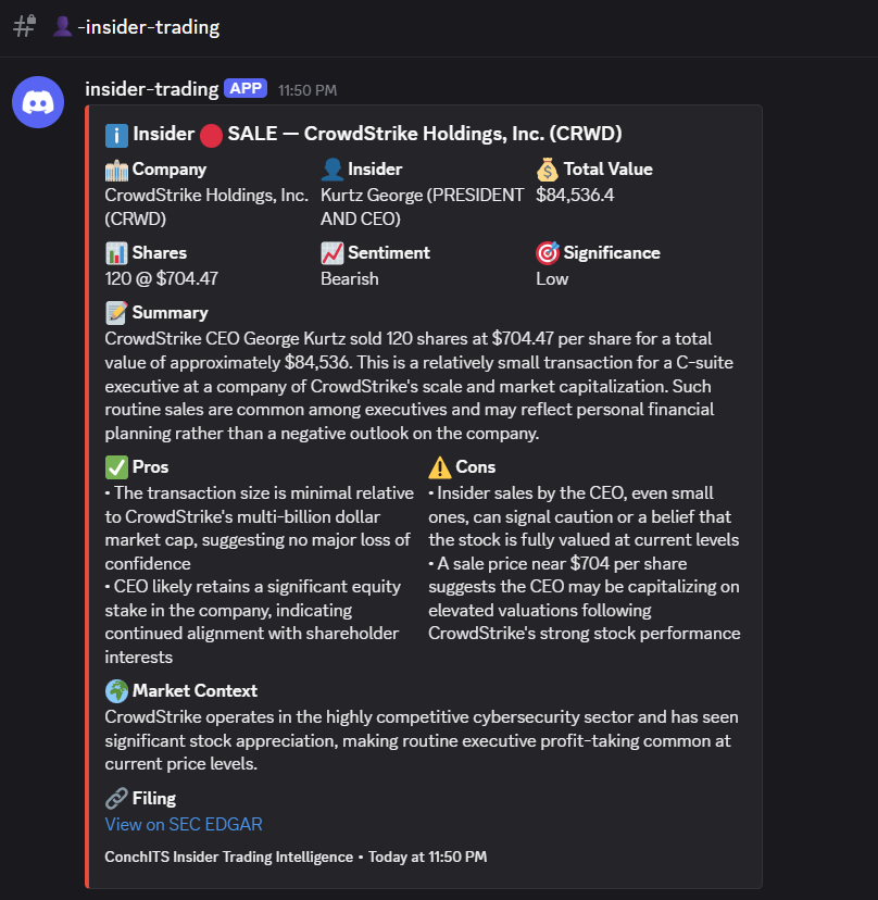 IPO Intelligence Feed — ConchITS gallery image