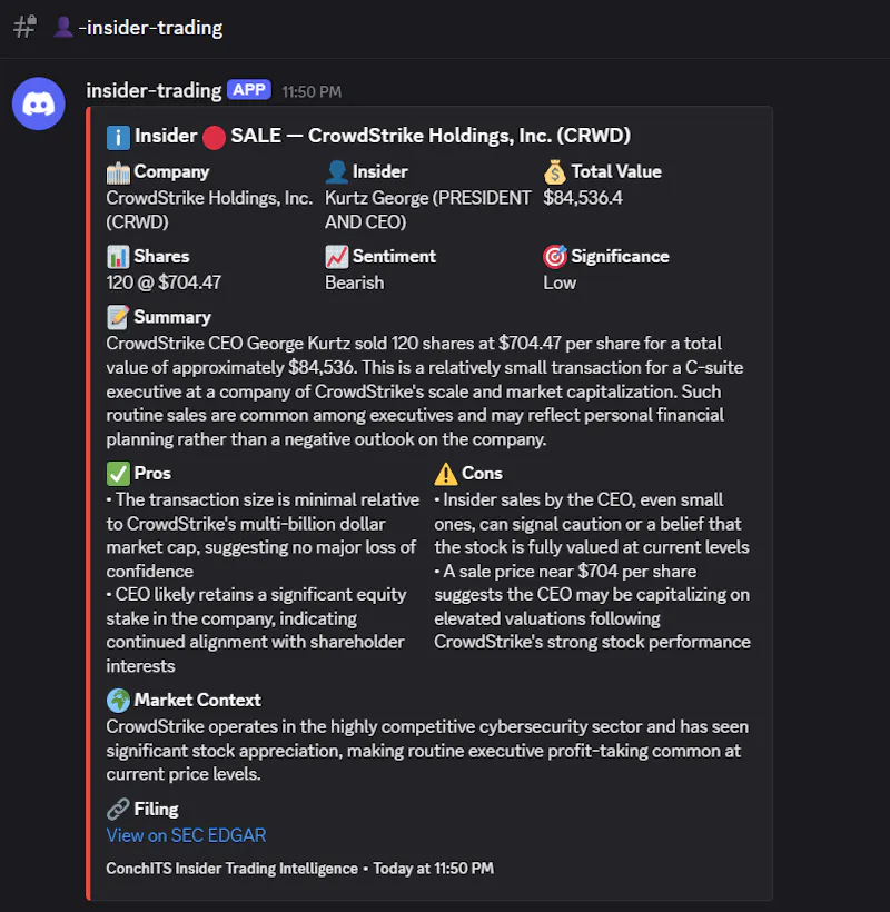 IPO Intelligence Feed — ConchITS screenshot 2