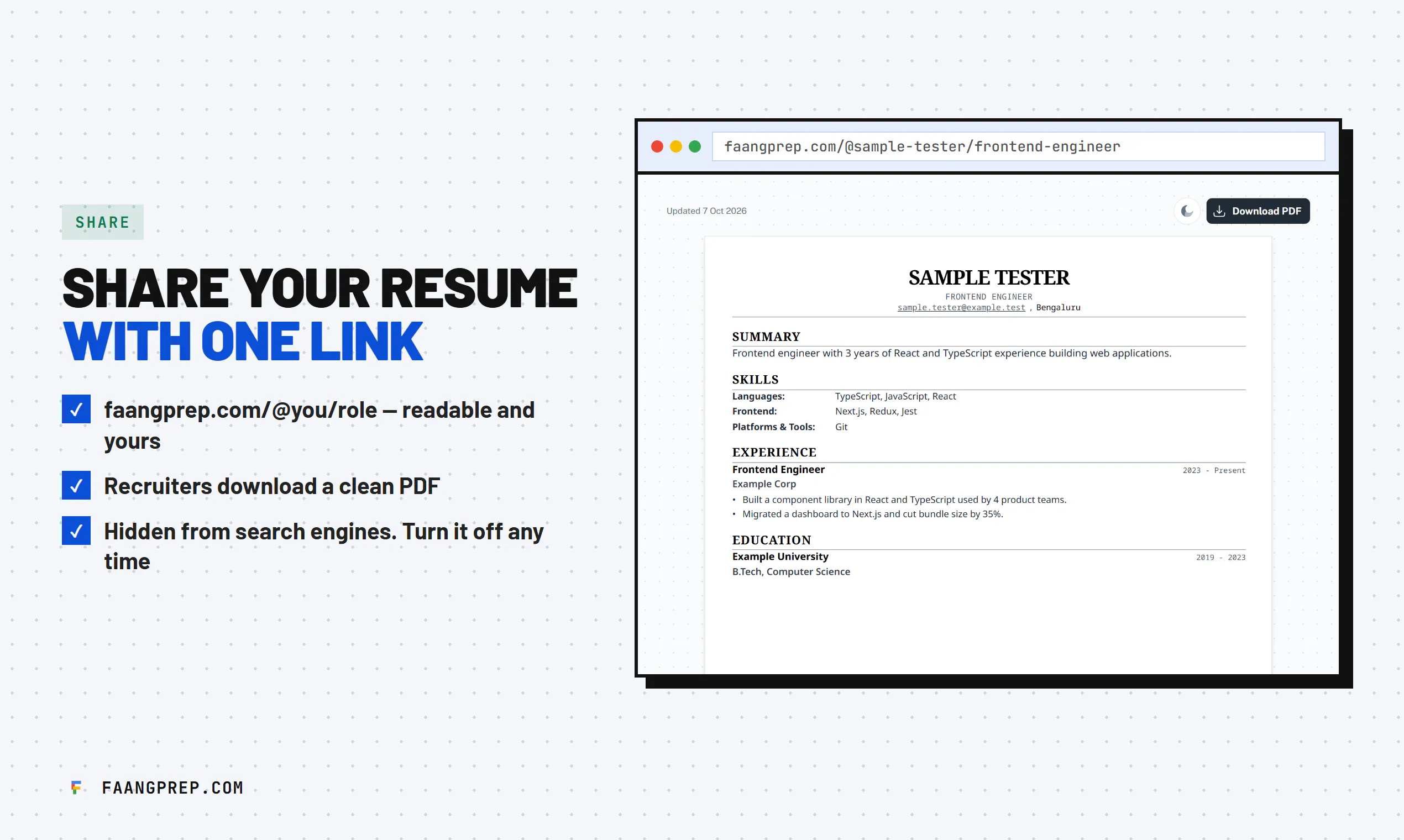 FaangPrep Resume Keyword Checker gallery image