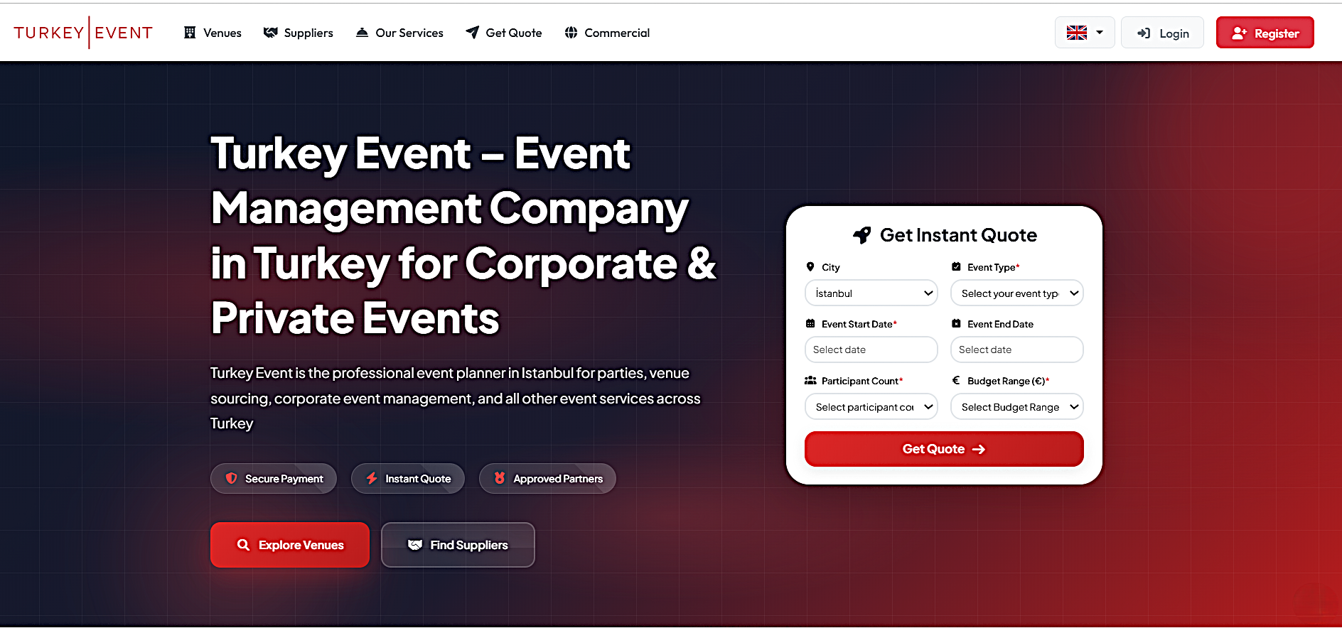 Turkey Event - Main product screenshot demonstrating key features and user interface