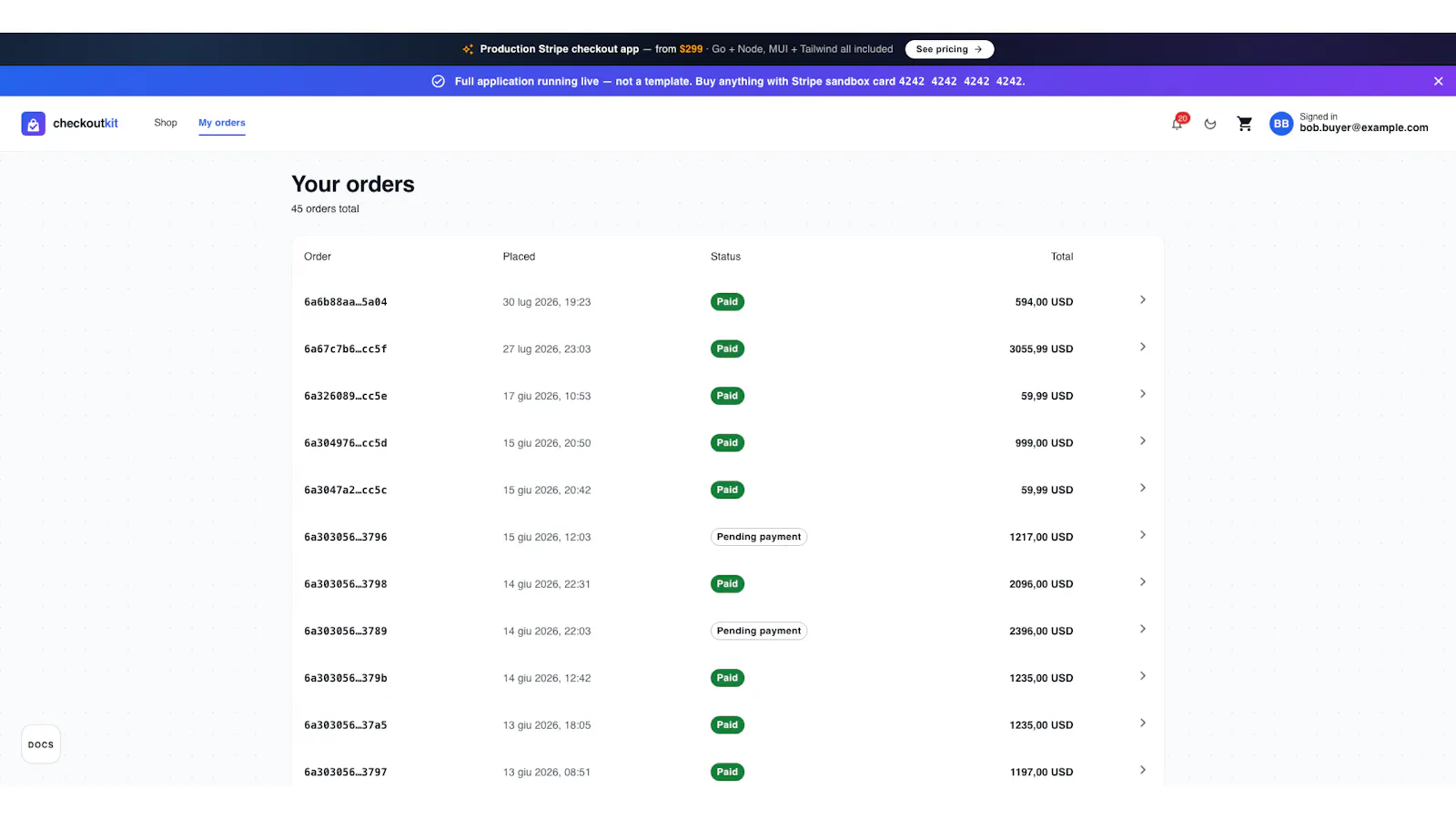 Dashforge Checkout Kit screenshot 3