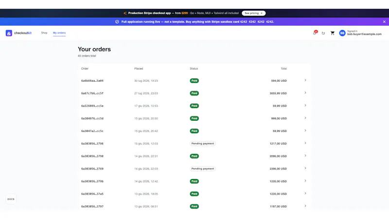 Dashforge Checkout Kit screenshot 3