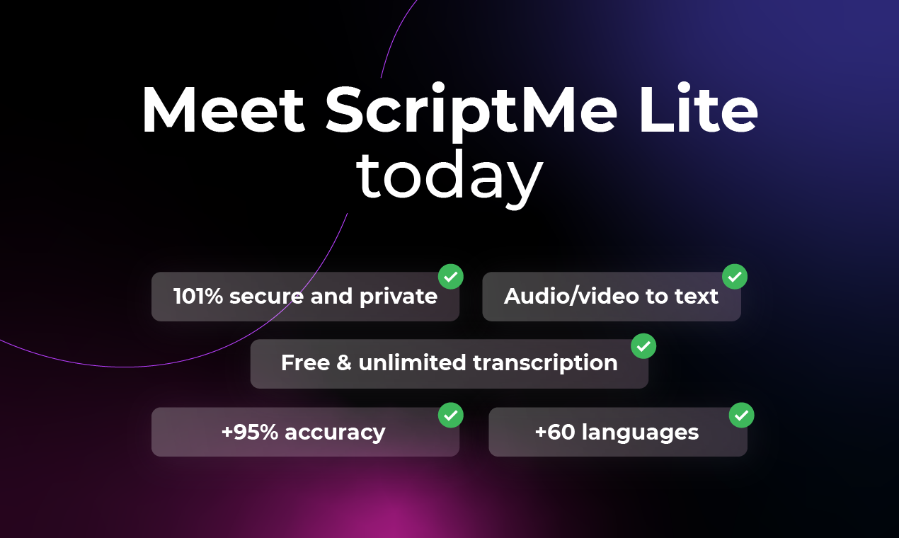 ScriptMe Lite - Transcribe unlimited audio and video to text media 2