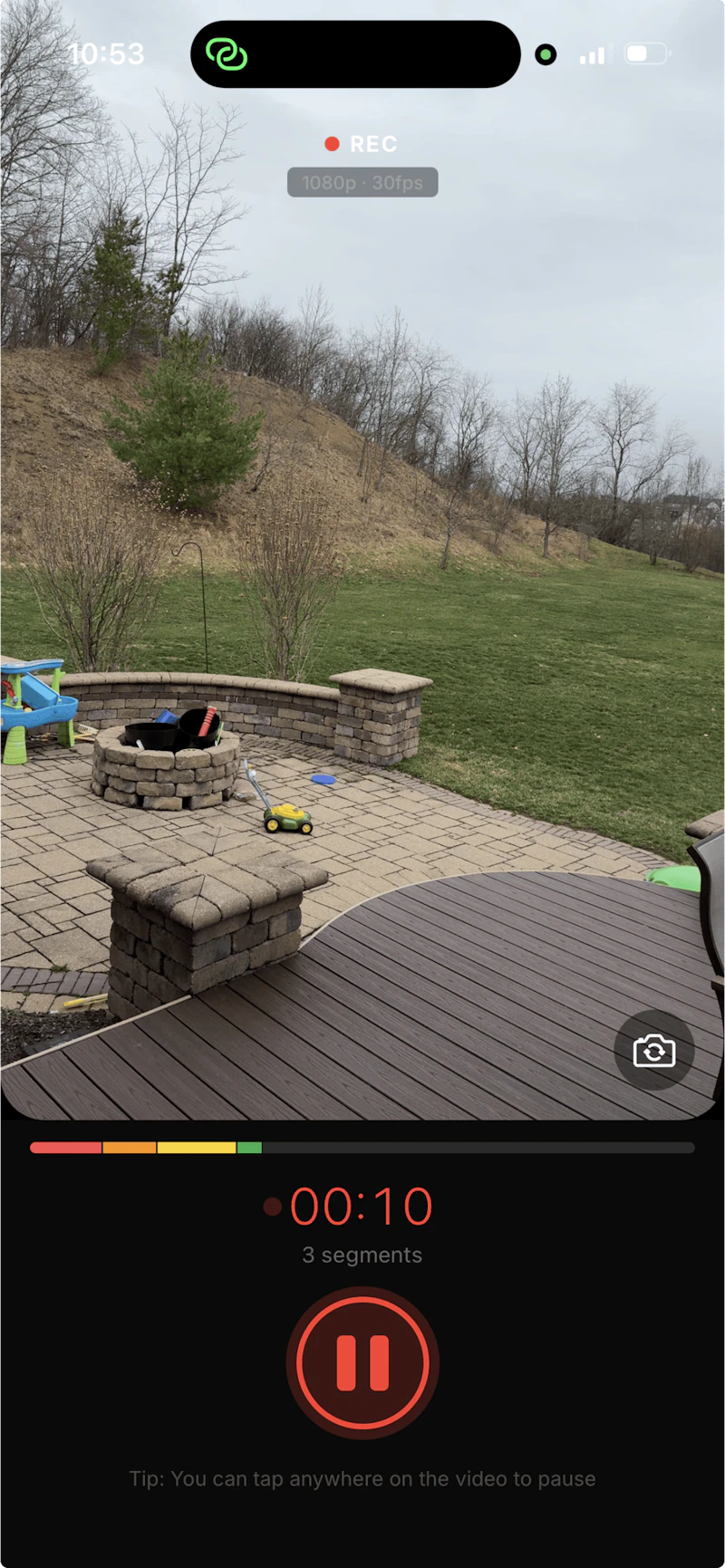 FlowCam: pauseable video camera screenshot 1