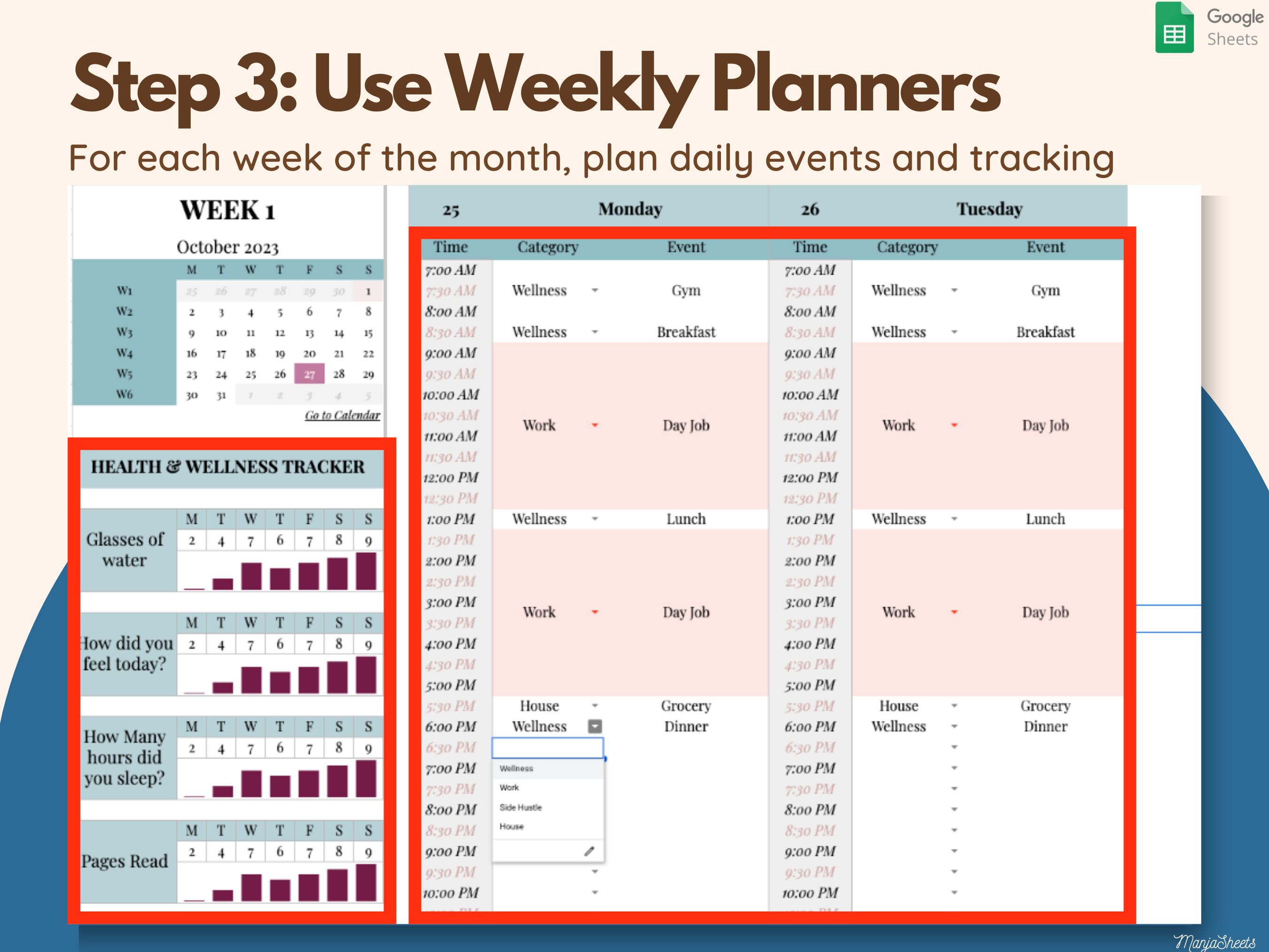 2025 Weekly Planner Google Sheets media 6