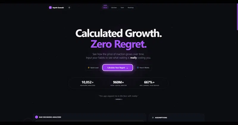 The Regret Calculator screenshot 1