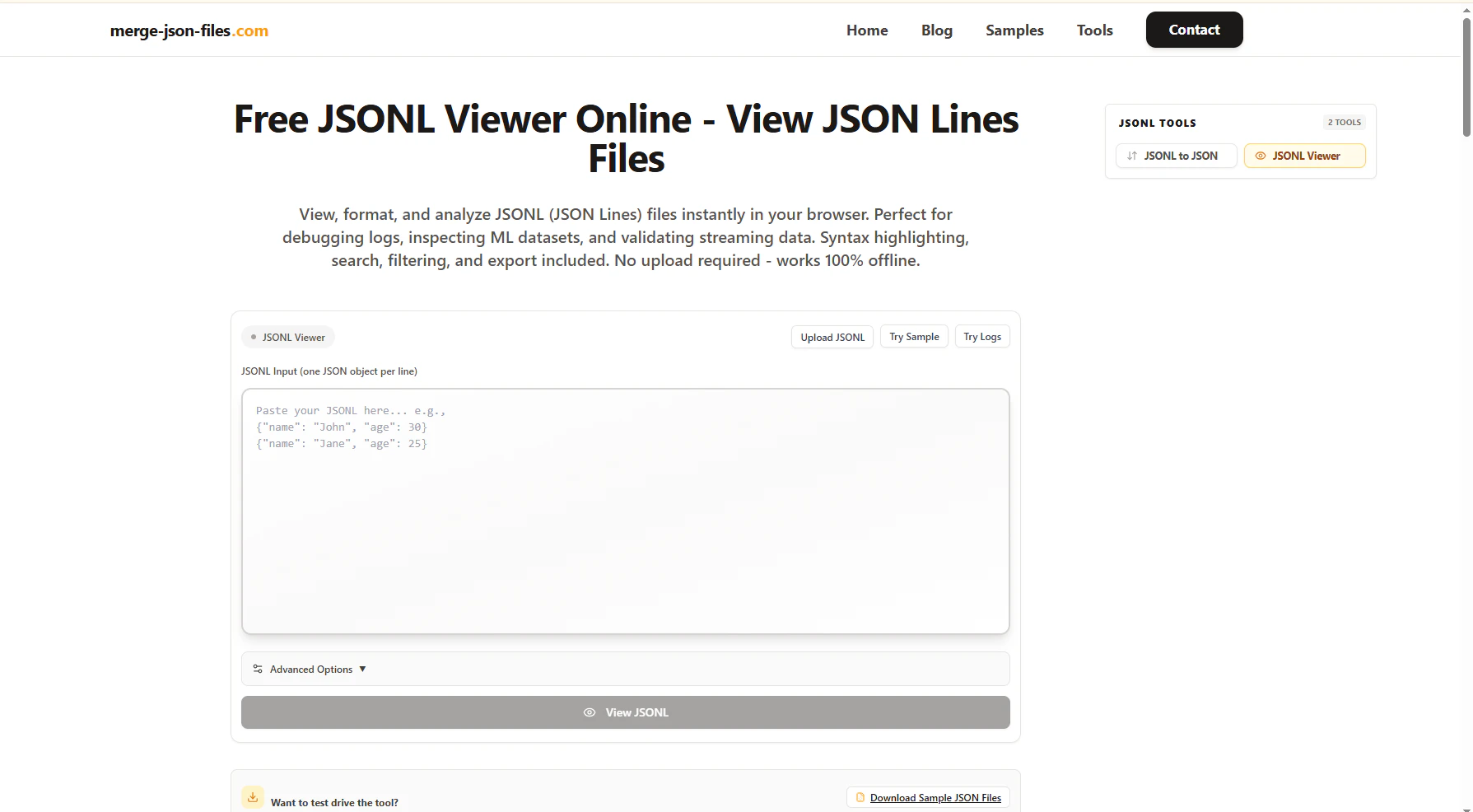 Free Online JSONL Viewer 대표 미리보기