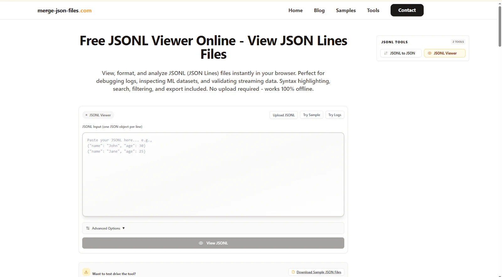 Free Online JSONL Viewer screenshot 1