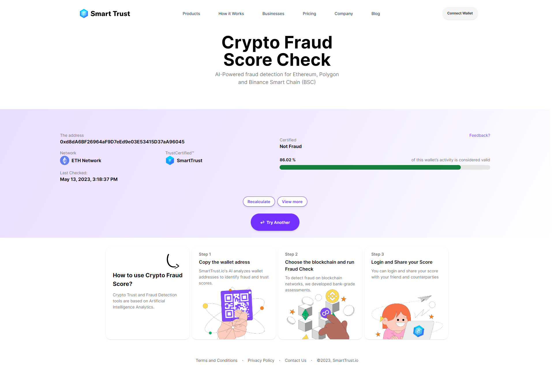 SmartTrust.io - AI-powered fraud detection for crypto media 3