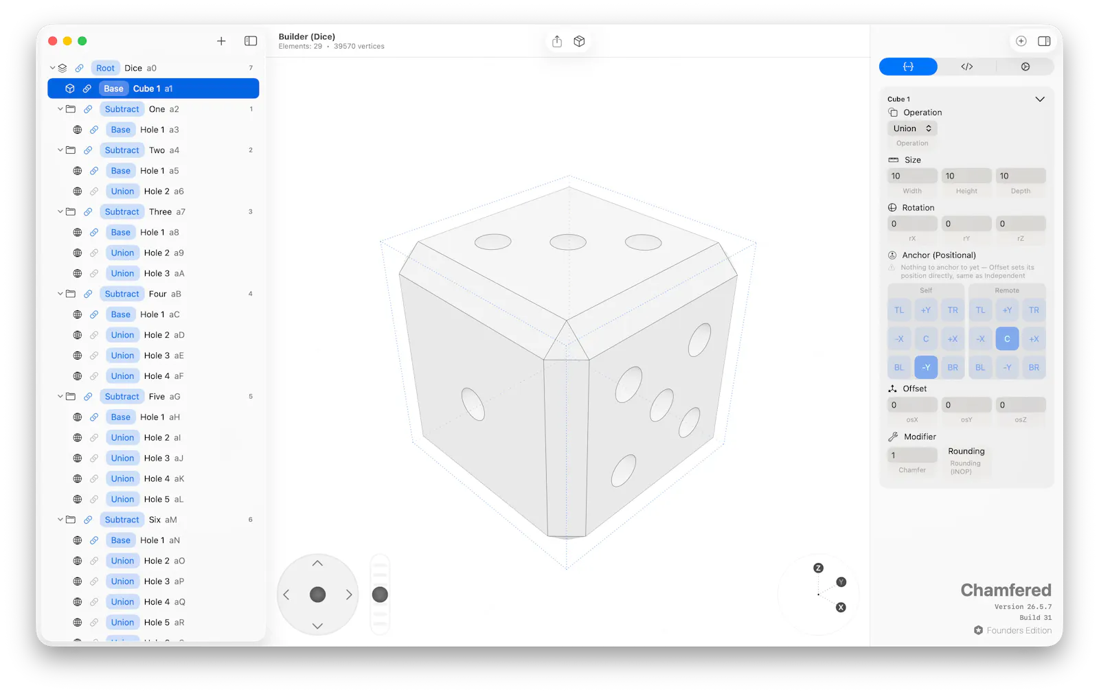 Chamfered -- 3D CAD for Mac screenshot 1