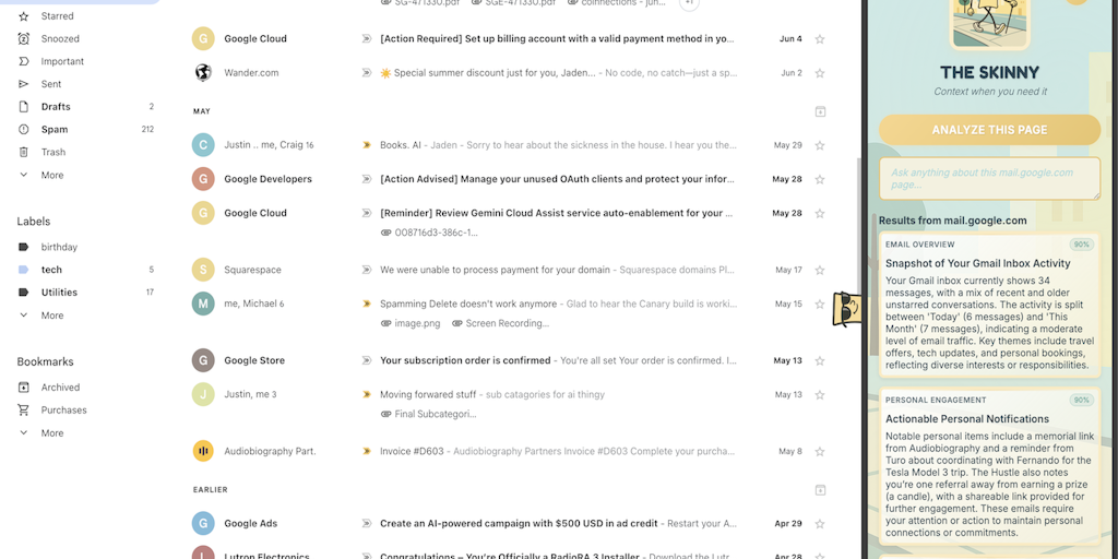 The Skinny Extension