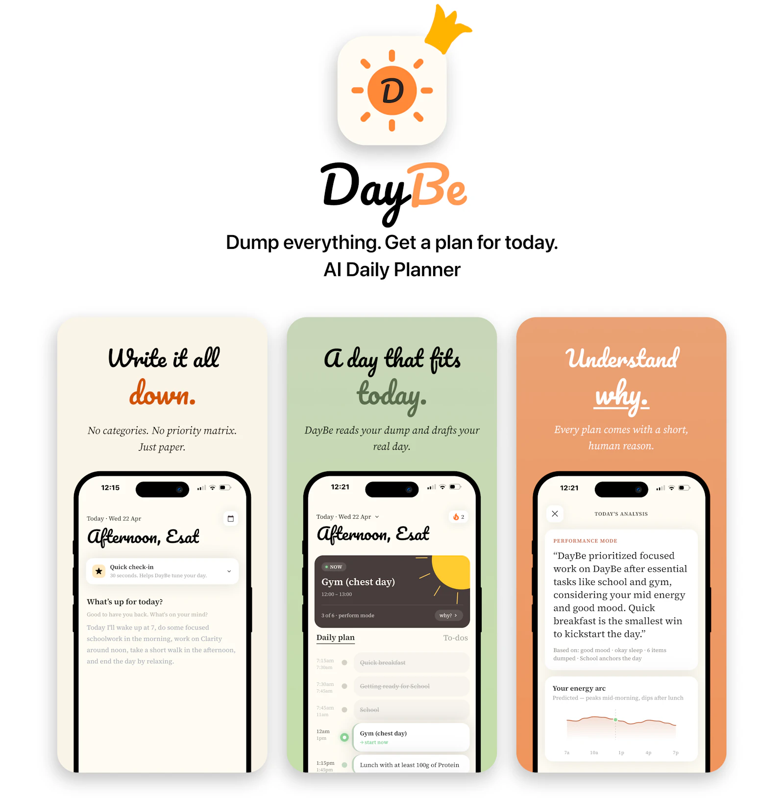 DayBe — AI Daily Planner screenshot 1