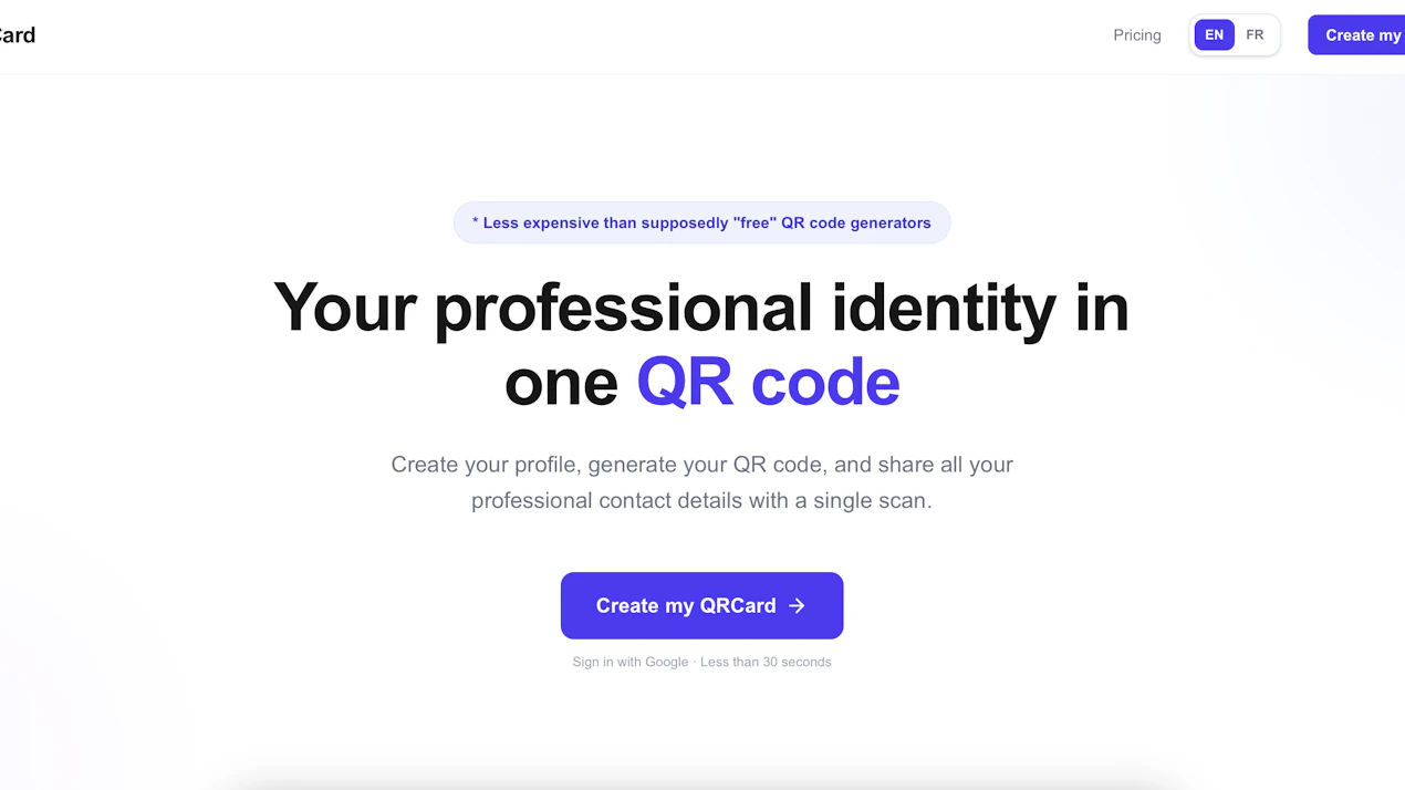 QRCard - Your digital business card product