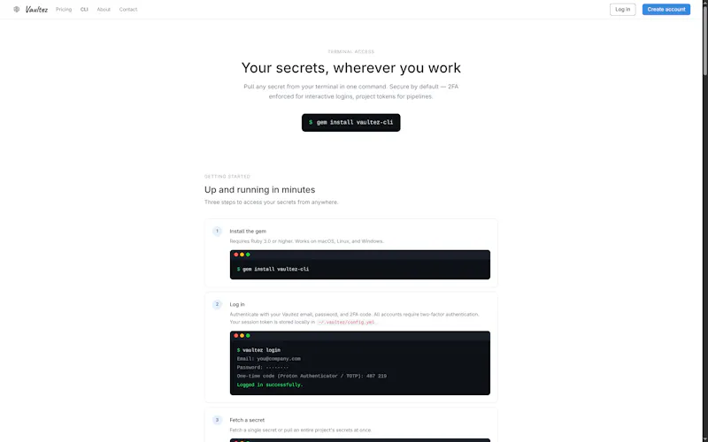 Vaultez -- Secret Management screenshot 2