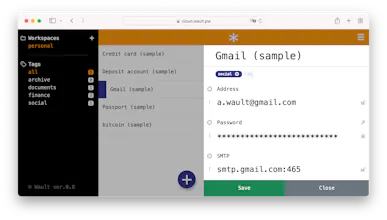 Wault: encrypted, anon. password manager gallery image