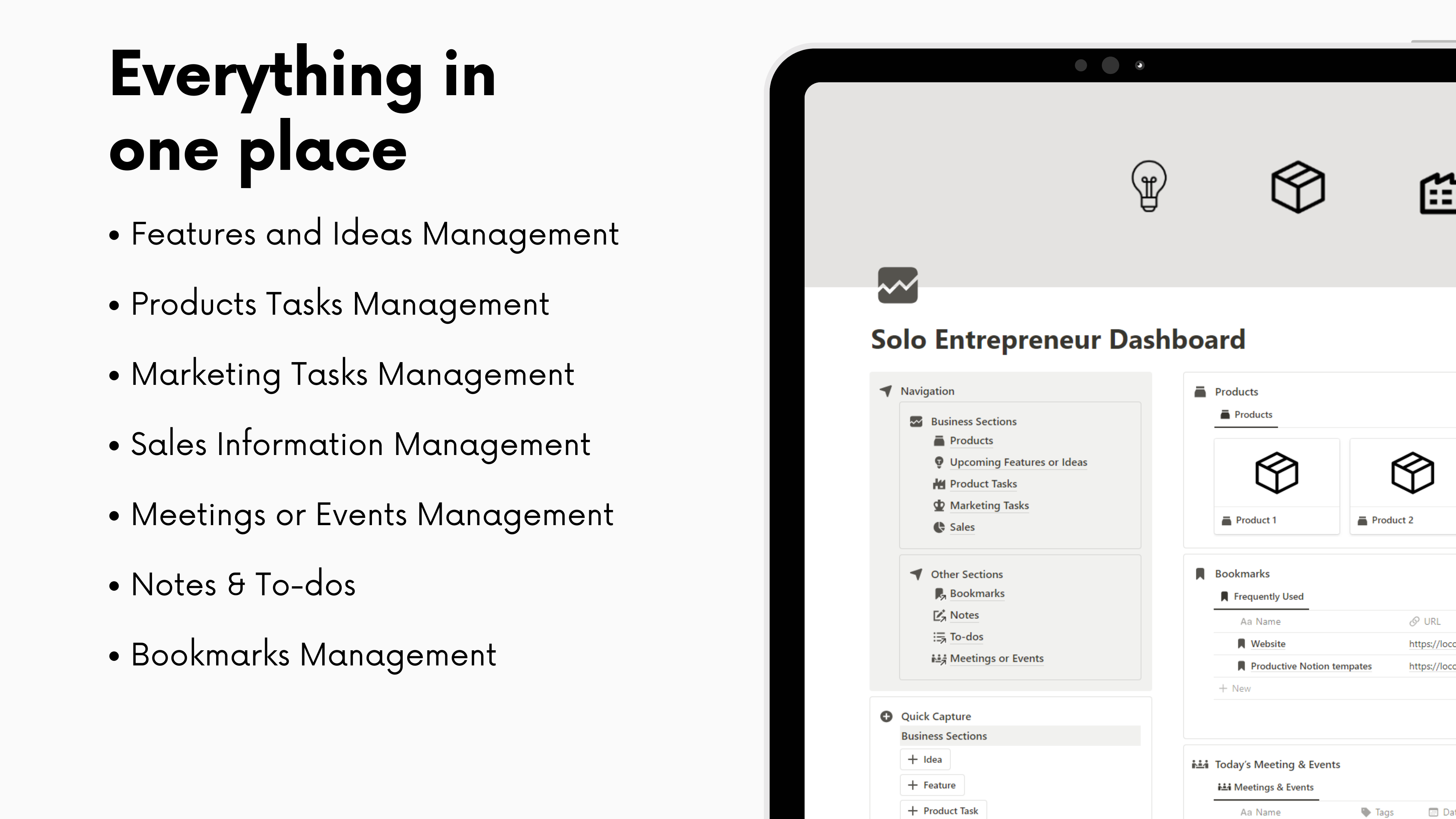 Média Tableau de bord entrepreneur en solo pour notion 4