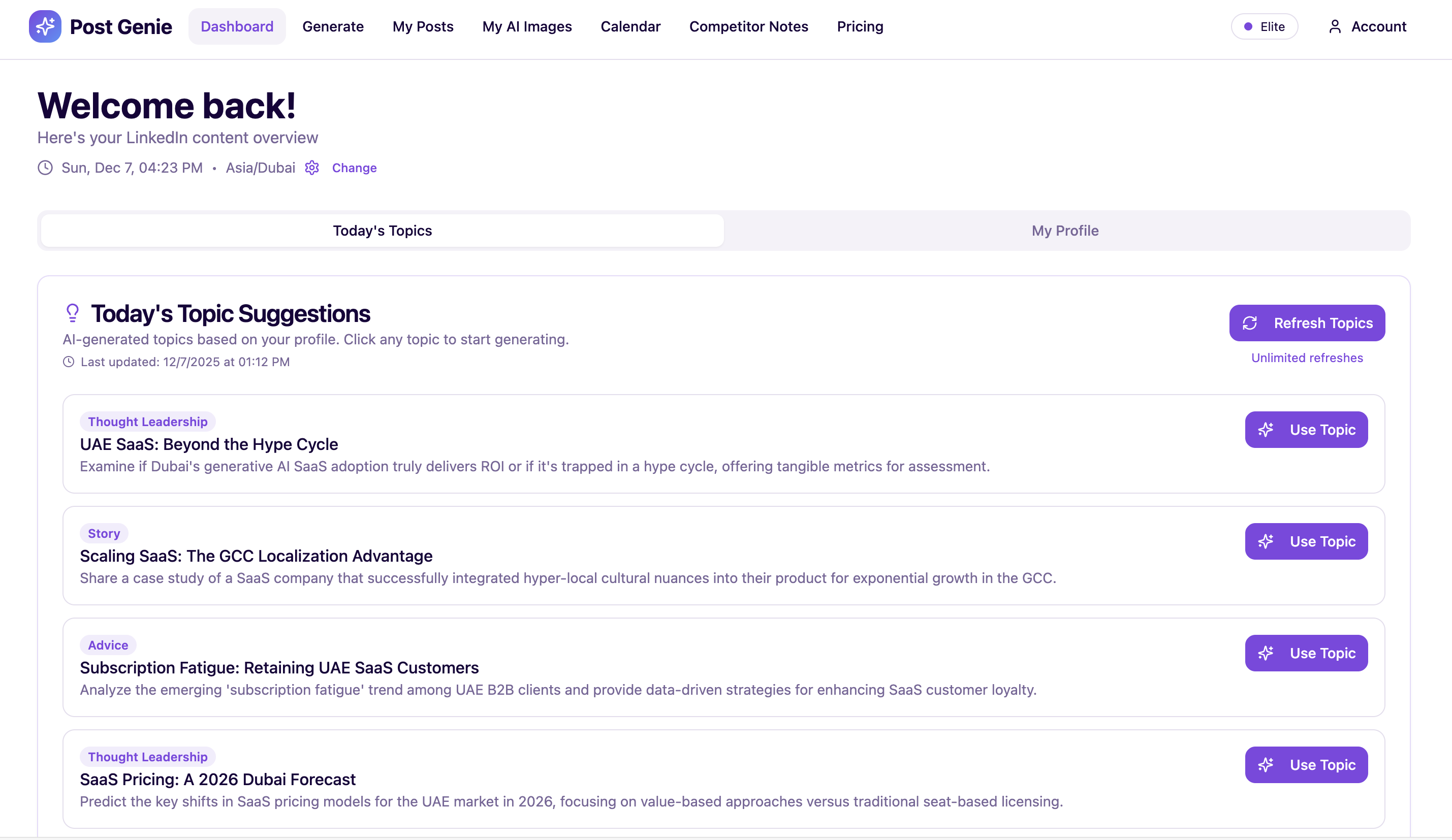PostGenie - Screenshot 4 showing product features and functionality