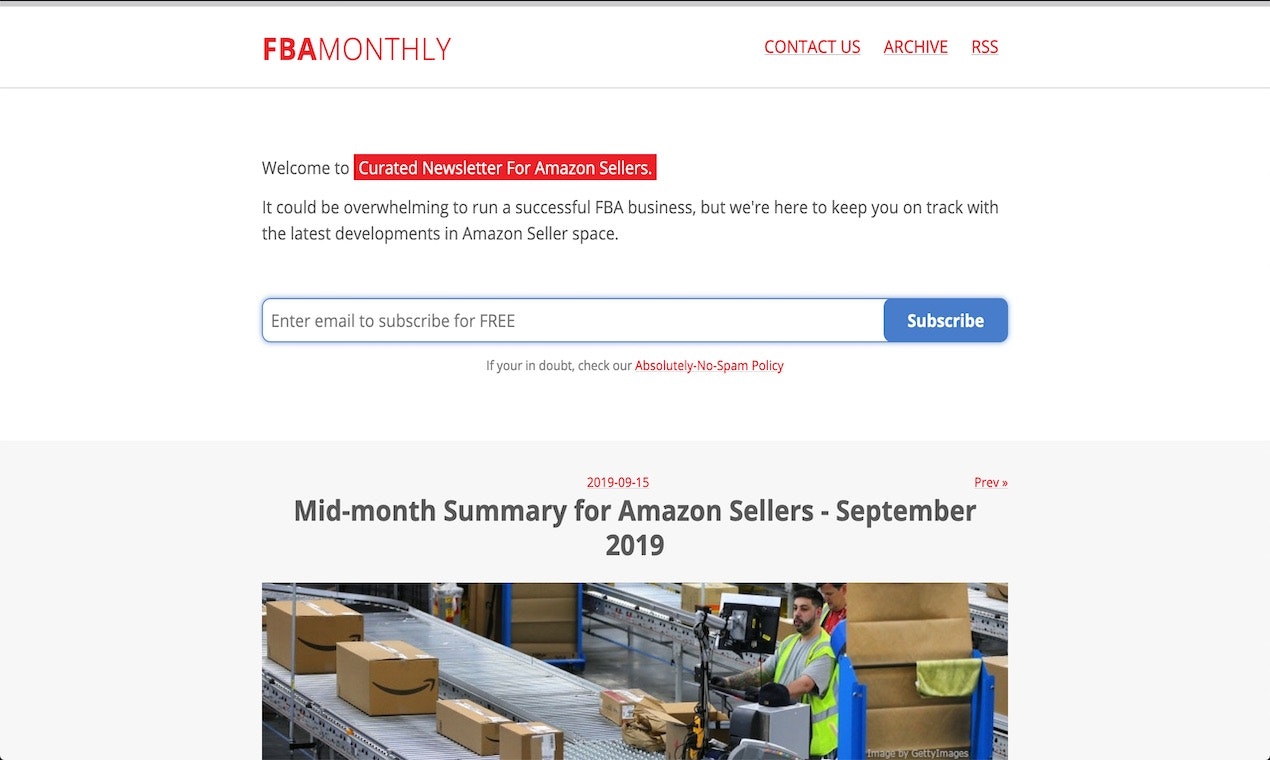 FBA Monthly Newsletter gallery image