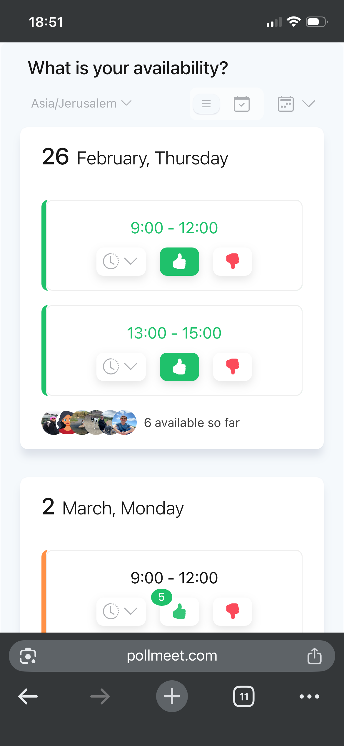 PollMeet - pick a meeting time together media 3