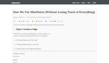 MiniNotes – The internal wiki that works gallery image