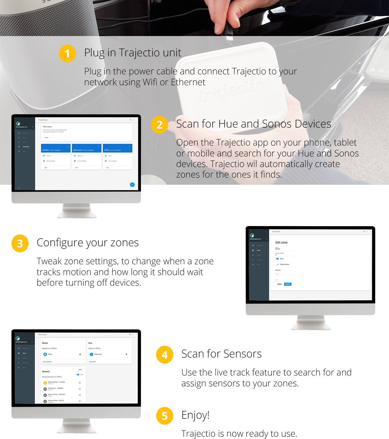 Trajectio - Motion control for Hue, LIX, Tradfri and Sonos gallery image