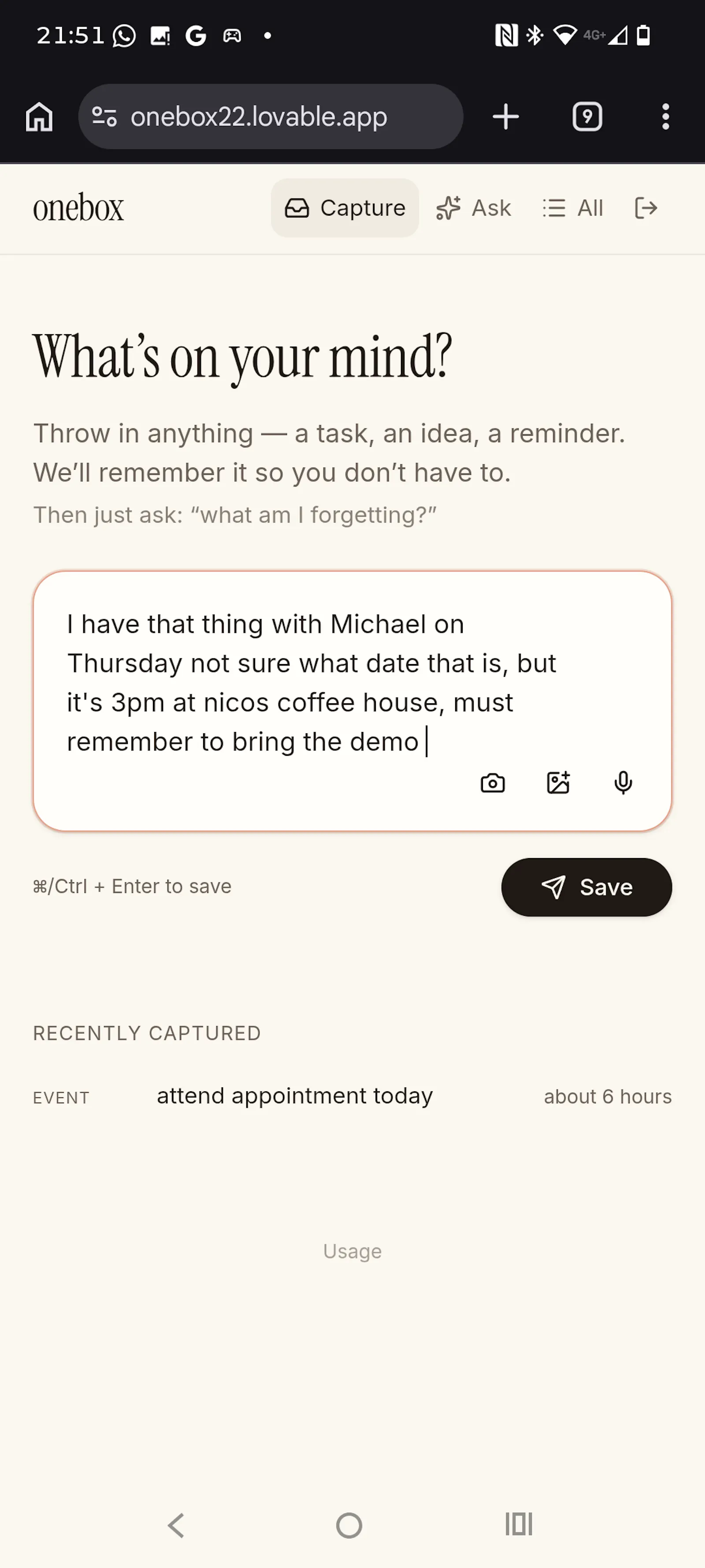 ONEBOX  screenshot 2