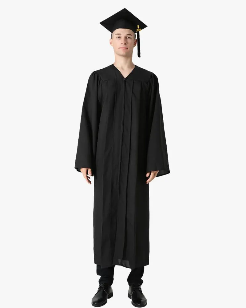 Economy Bachelor Grad Cap Gown Hood Set