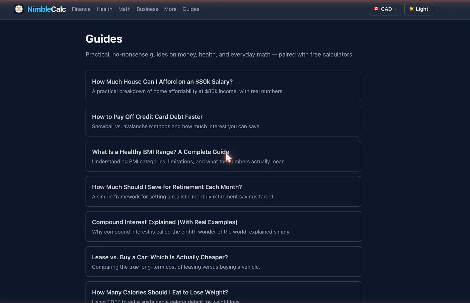 NimbleCalc screenshot 3
