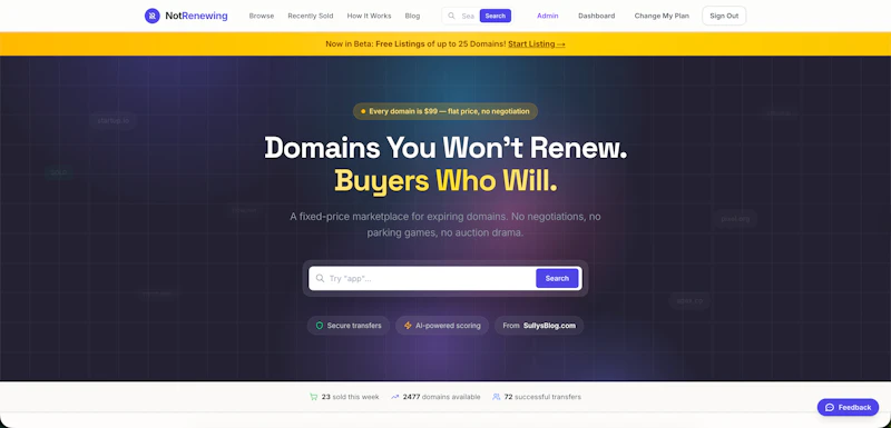 NotRenewing screenshot 1