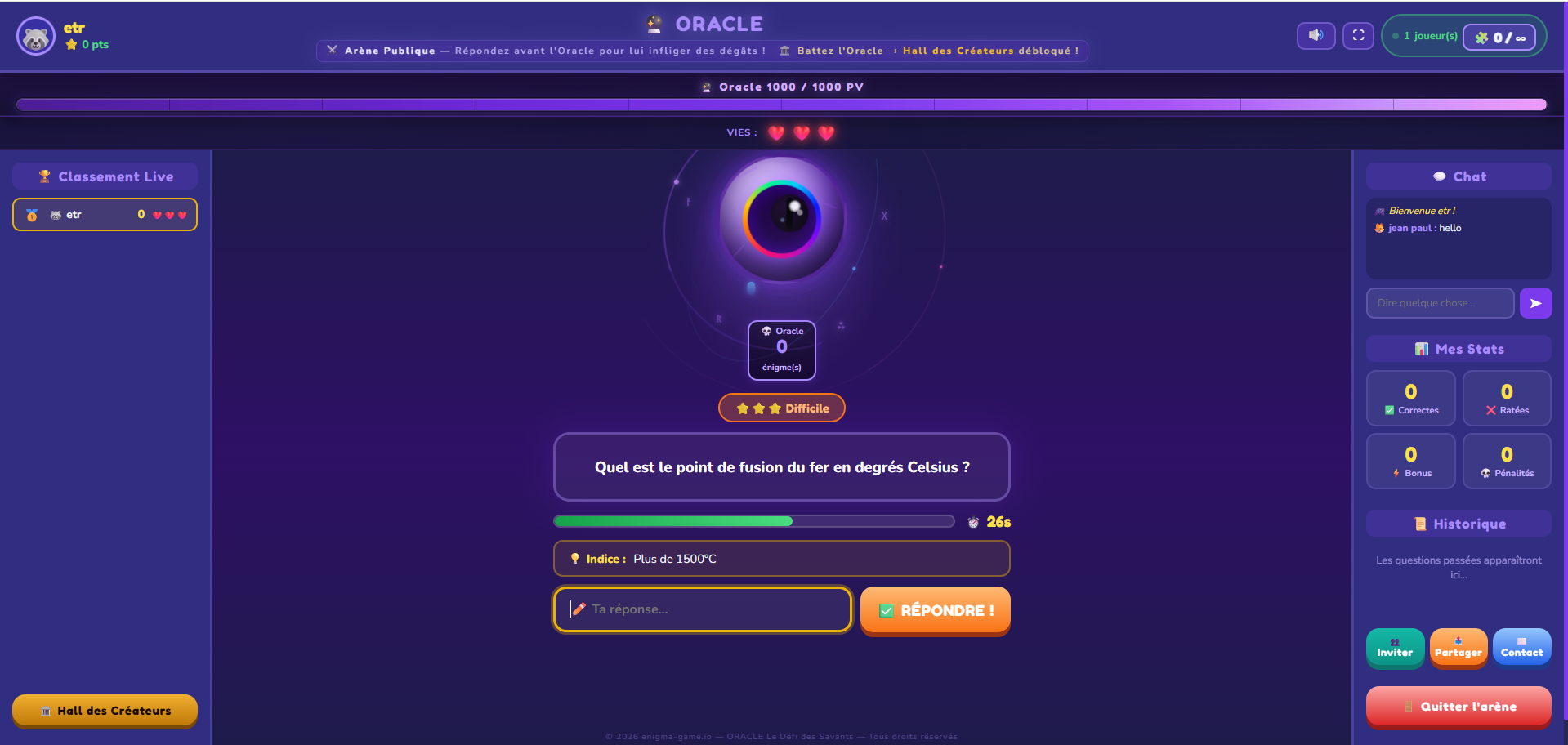 ORACLE - Le Défi des Savants - Screenshot 2 showing product features and functionality