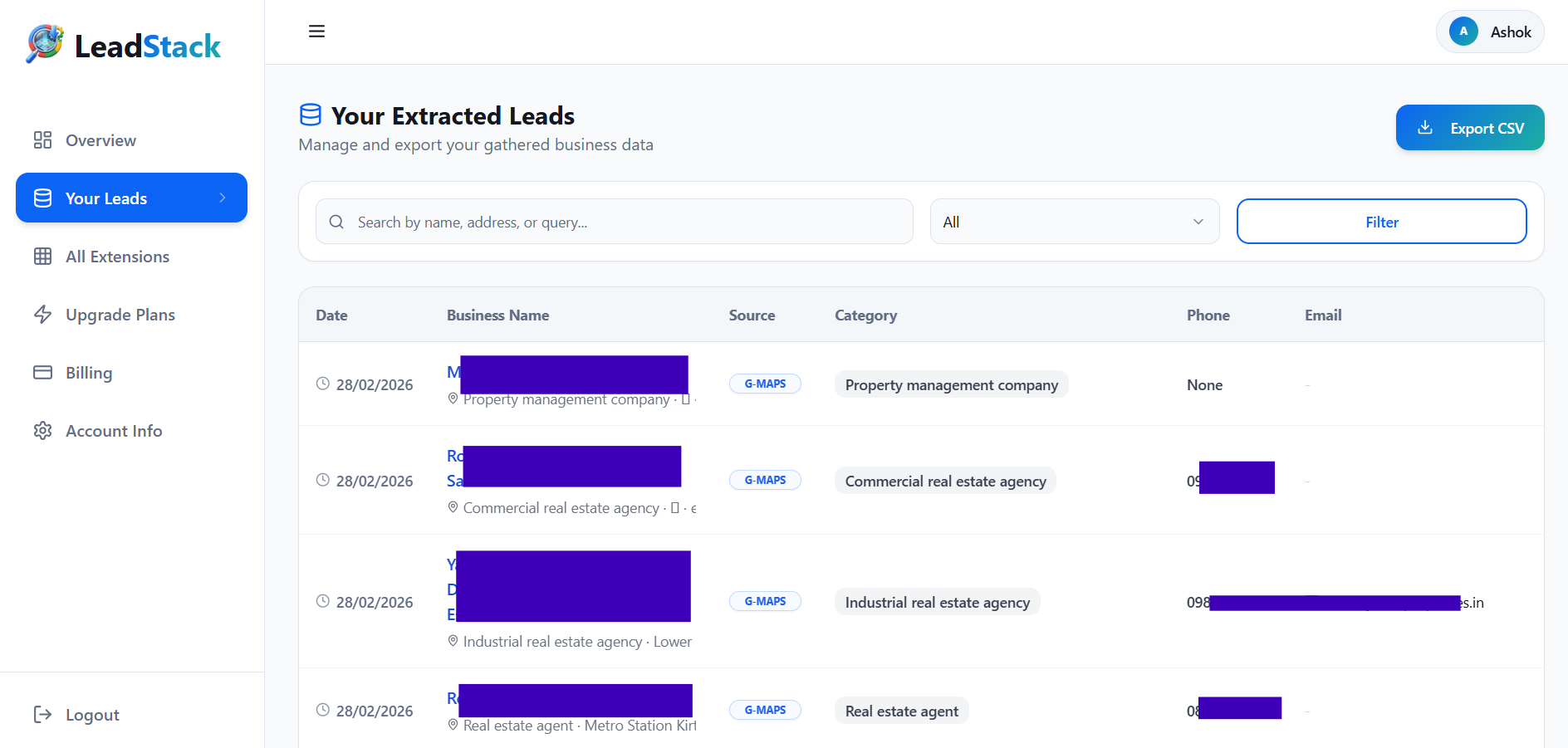 Lead Stack - Screenshot 4 showing product features and functionality