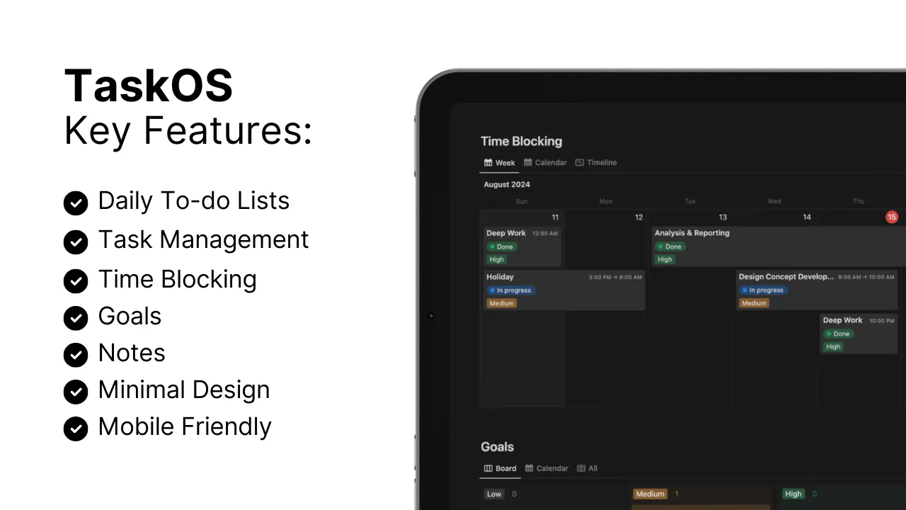 TaskOS - Task & Time Blocking gallery image