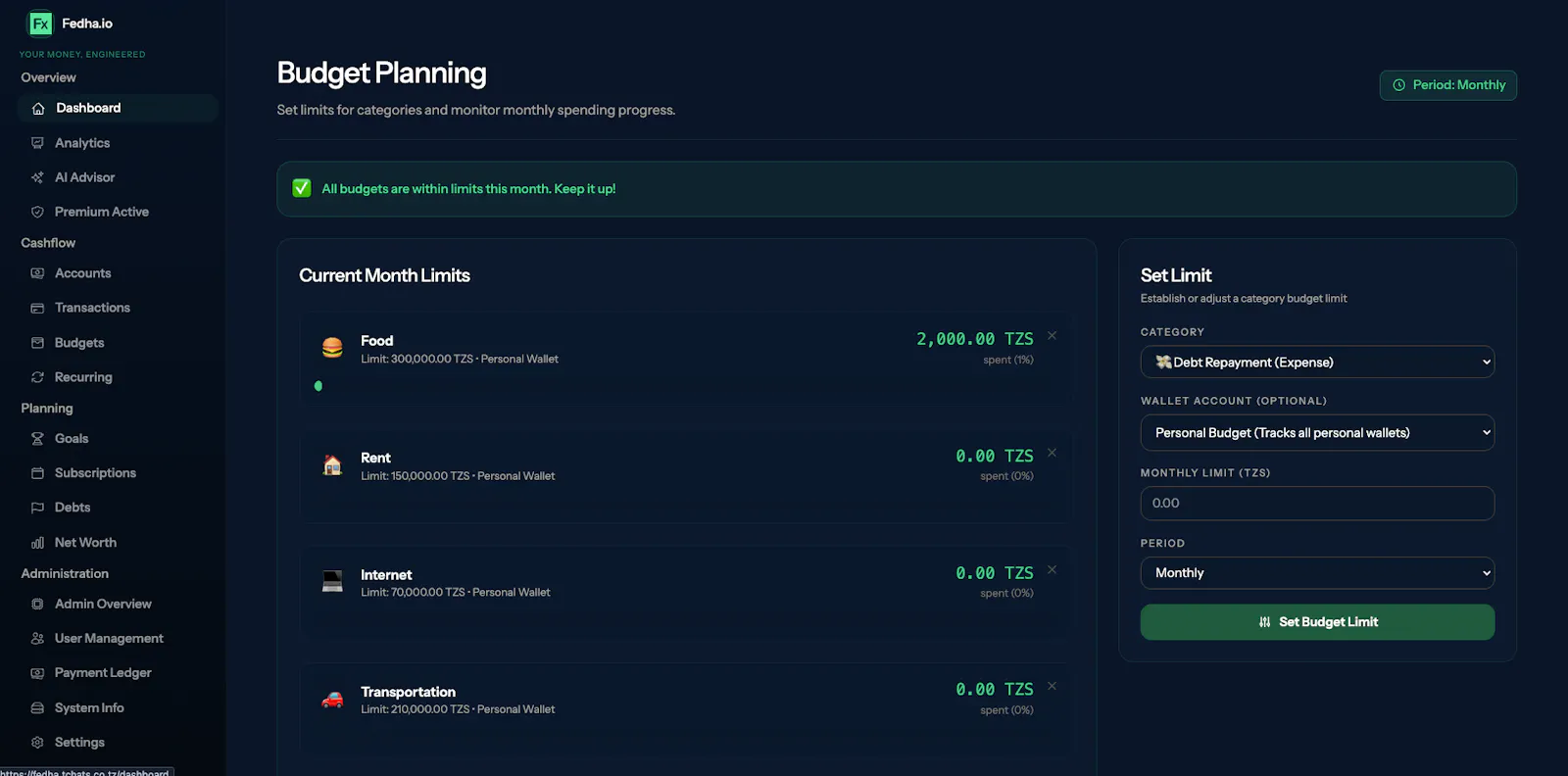 Fedha.io screenshot 2