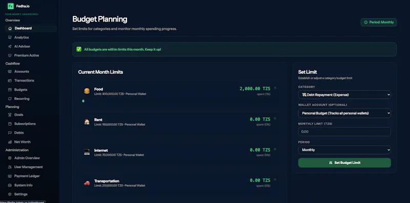 Fedha.io screenshot 2