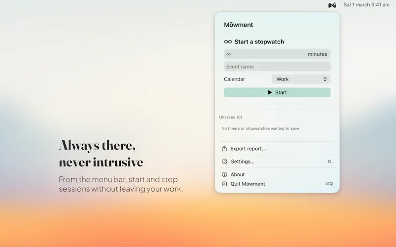 Mōwment screenshot 1