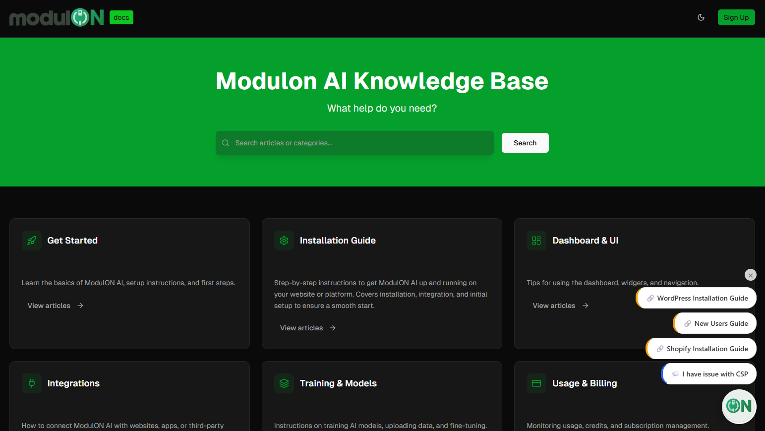 Modulon AI - Screenshot 2 showing product features and functionality