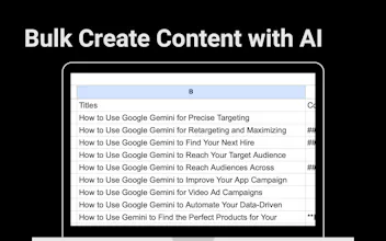 Gemini AI for Sheets gallery image