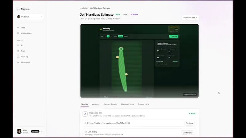 Thryvate screenshot 1 (video preview)