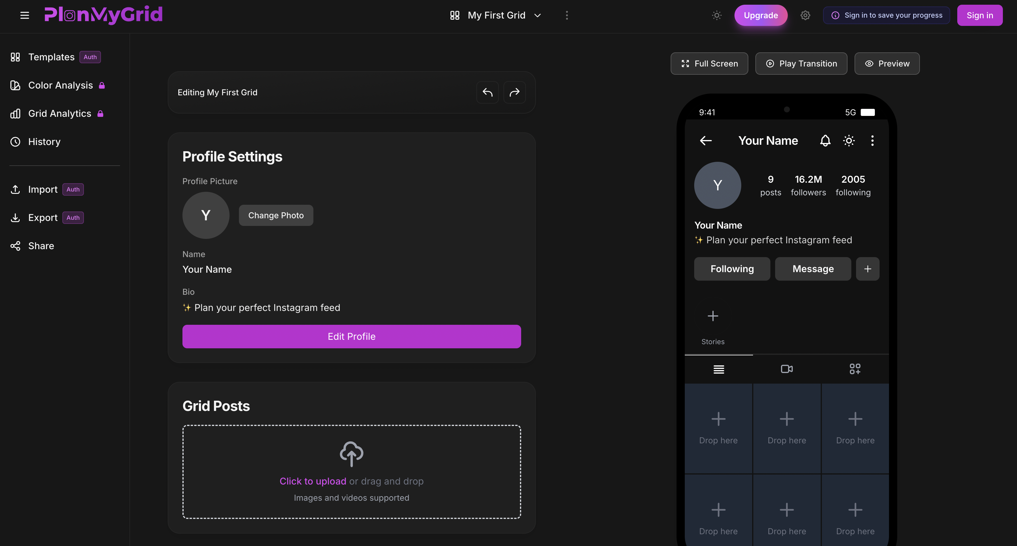 PlanMyGrid - Screenshot 2 preview