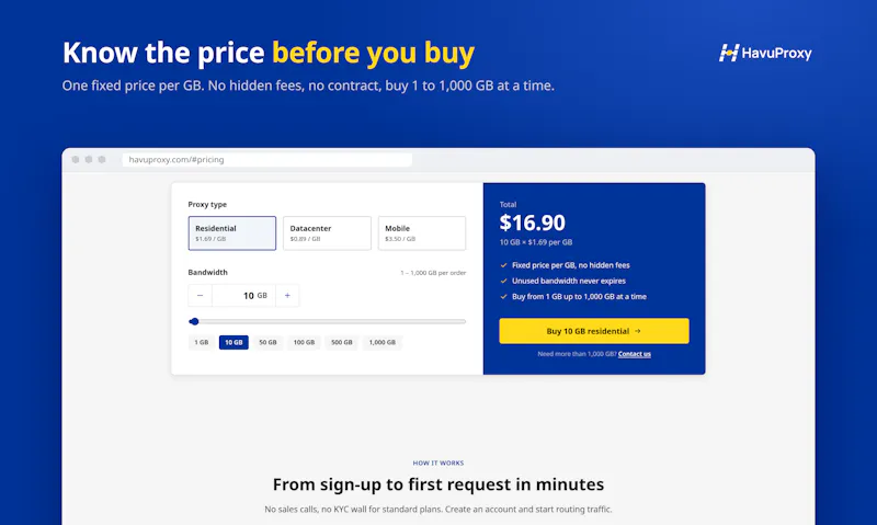 HavuProxy screenshot 2