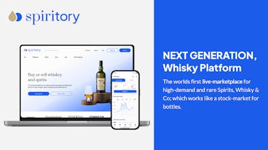 La collezione di whisky rari e desiderabili di Spiritory, esposta in un formato ben organizzato e facilmente accessibile.