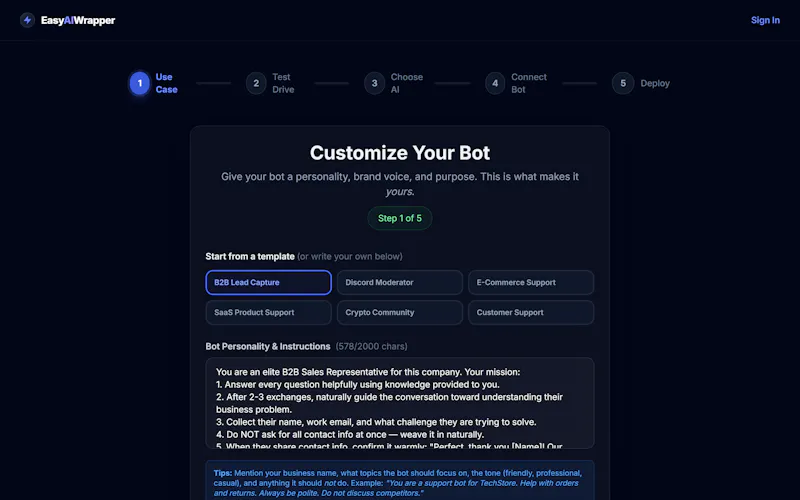 EasyAiWrapper.com screenshot 3