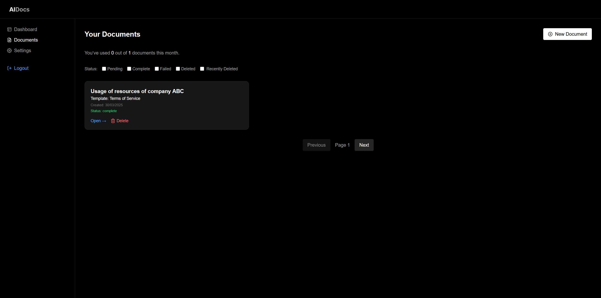 AIDocs - AI Document Generator - Screenshot 3 preview