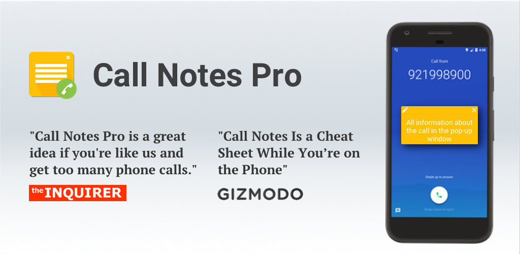 Call Notes Pro - check out who is calling